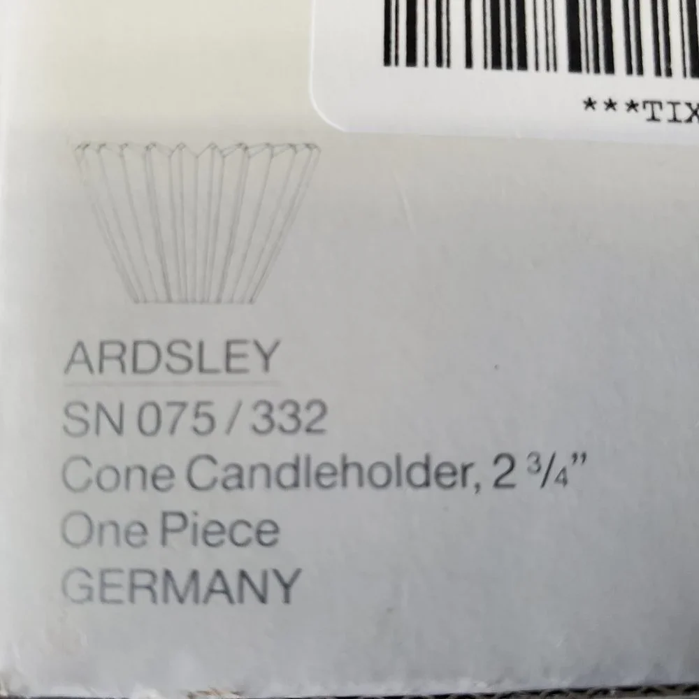 Mikasa Crystal Ardsley Cone Candleholder Votive Tealight in Original Box